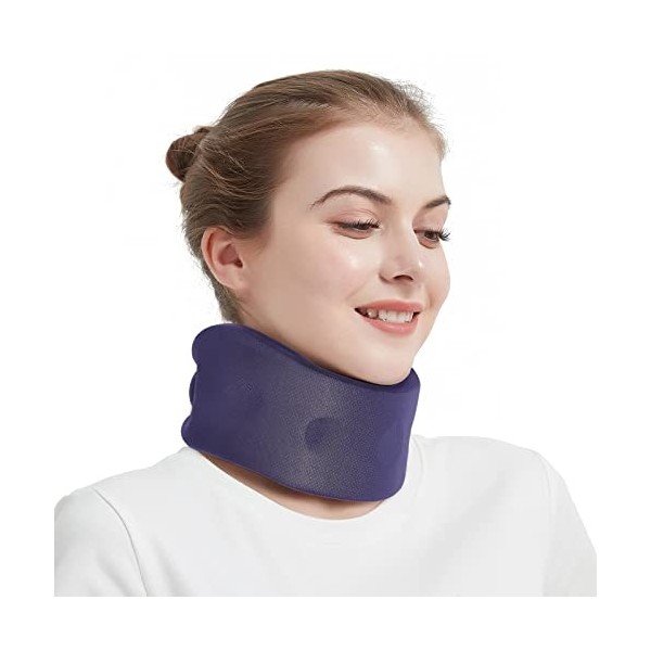 Minerve Cervicale Souple, Collier Cervical Mousse, Support de cou réglable pour les douleurs au cou, Wraps Aligne Stabilise l