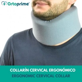 OrtoPrime Collier Cervicales Souple - Collier Orthopédique Réglable - Support De Cou Ergonomique - Colliers Cervicaux Pour Le