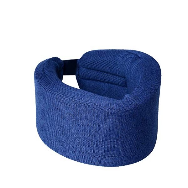 Zhiye Attelle de cou réglable super douce - Taille M - Collier cervical bleu pour dormir - Soulage la douleur et la pression 