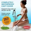 Mighty-X Protège-plâtre imperméables pour douche – 【100% étanche】 – Couvre-jambes réutilisables pour adulte pour douche, geno