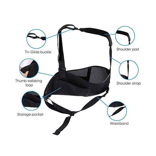 DOACT Echarpe Bra Enfant Médicale Immobilisation, Epaule Avec Boucle Pouce Arm Sling Cassés Poignet, Coude Gauche Droit Souti