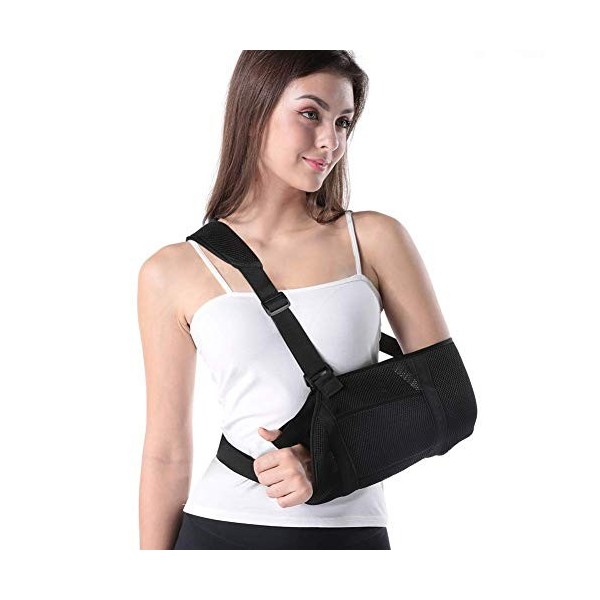 Doact Arm Sling - Avant-Bras Immobilisateur Réglable Épaule Poignet Coude Antidémarrage pour Coude du Poignet Fracturé et Fra