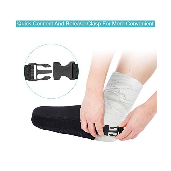 Yosoo Health Gear Chaussettes de Plâtre Protection de Plâtre avec Fermeture rapide et bande antidérapante, Attelles de protec