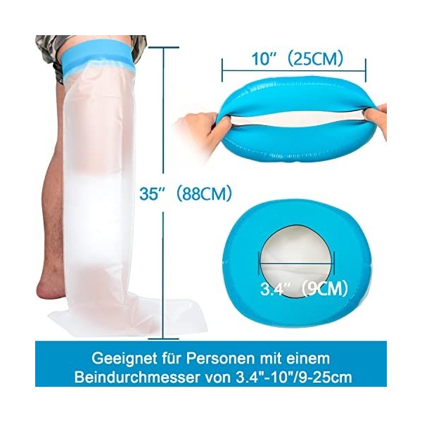 Housse de jambe de douche imperméable Kimihome, protecteur de pied imperméable en TPU, couvre-jambe adulte, garde le plâtre e