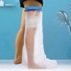 Protection étanche pour plâtre de jambe pour adulte Transparent Protection avec joint détanchéité pour pieds, genoux, chevil