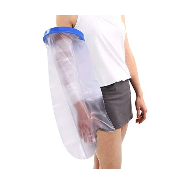 65CM Protege Platre Bras Adulte, Protection Etanche pour Platre Réutilisable Protège-Plâtre pour Tatouages/Brûlures/Plaies, P