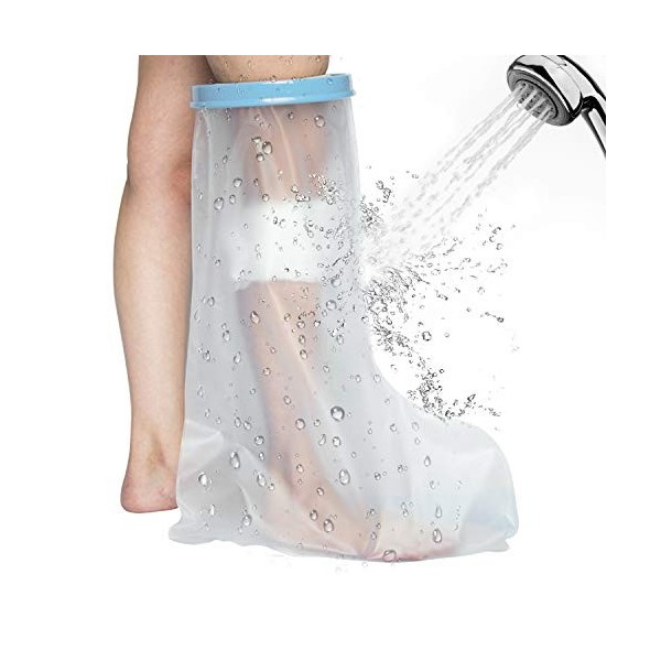 Aozzy Protège Plâtre étanche et protecteur de bandage utilisé pour tout en douche/baignade Jambe Long adulte 