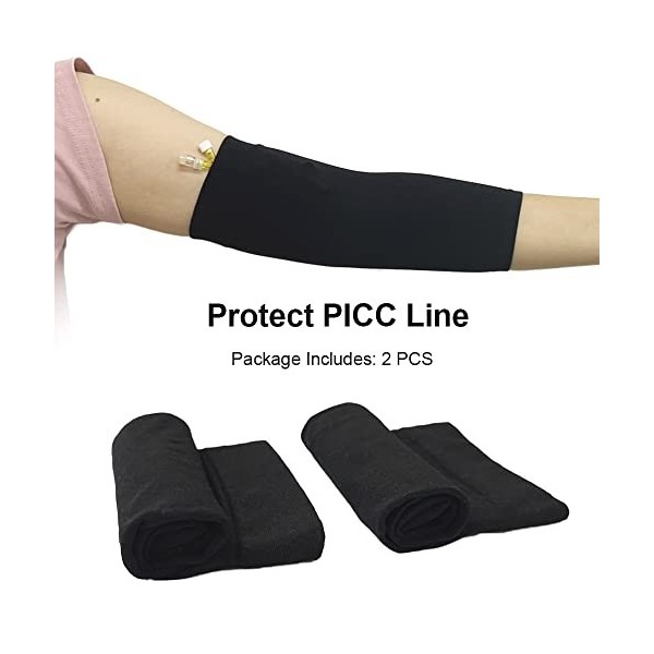 PICC Line Sleeve Protector, Respirant Arm Cast Cover Nursing Supplies for Arm Circonférence 15", 2 PCS