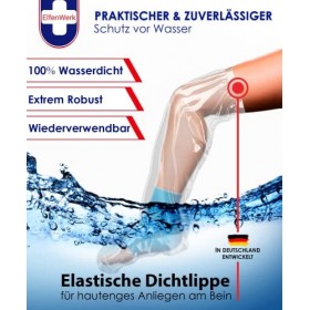 ElfenWerk® Lot de 3 protections de douche pour pieds [Réutilisable & taille universelle] pour bandage en plâtre | Protection 