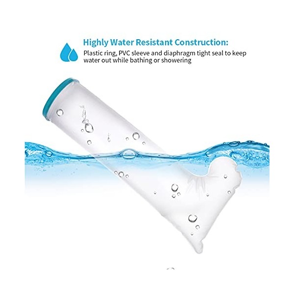 Jambe de Protection de Douche Longue, Protection Imperméable contre les Plâtres Protection Réutilisable contre les Plâtres Pr