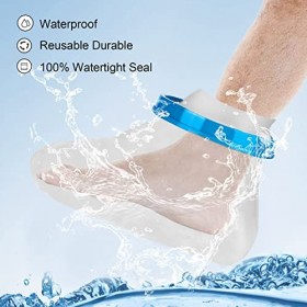 Protection Pied Douche Adulte, Antidérapant Protege Platre Etanche Pour Douche, Demi Jambe Protection étanche pour Adulte, Sa