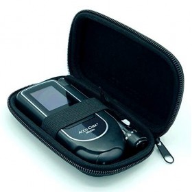 Étui rigide pour batterie Chek Mobile - Sac banane pour diabétique - Noir