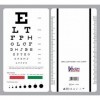 Snellen Pocket Eye Chart avec lignes rouges et vertes