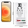 Snellen Pocket Eye Chart avec lignes rouges et vertes