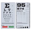 NOYOC Lot de 2 tableaux de poche, 2 en 1 Snellen Eye Chart de 1,8 m et tableau de poche Rosenbaum, tableau des yeux en plasti