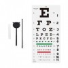 AISITESY Snellen Eye Chart avec autocollant de fixation 27,9 x 55,9 cm, pour examens de la vue, idéal pour le médecin, lécol