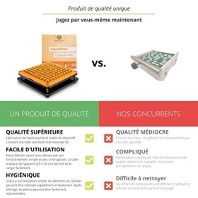 MAISON NATURELLE® Machine de remplissage de capsules taille 00 avec instructions détaillées – remplisseuse de capsules géluli
