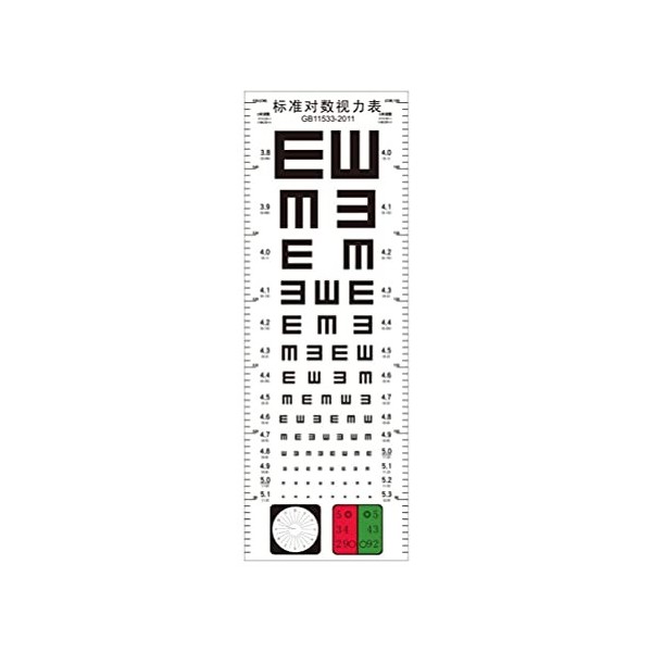 iplusmile Diagramme D Oeil avec Hauteur Mesure Étanche Tableau de Contrôle Visuel Snellen Diagramme D Oeil Tableau Mural Au