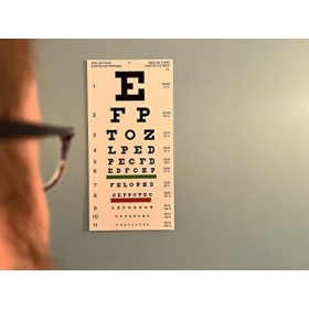 Snellen Panneau de test visuel – Distance 6 m – Fabriqué en Allemagne – Impression climatiquement neutre – 28 x 56 cm