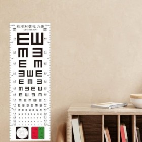 Luxylei Tableau des Yeux pour Examens De Vue Tableau des Yeux Étanche Tableau Dacuité Visuelle Standard avec Règle De Mesure