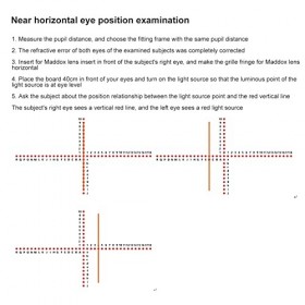 Outil de Test Doptométrie Tableau Dinspection du Strabisme AC/A avec Trépied, Test de Maddox, Facile à Utiliser