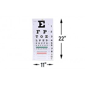 EMI Snellen Tableau mural en plastique 55,9 x 27,9 cm