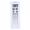 Iplusmile Tableau de poche épais en plastique de qualité supérieure Carte de test Visuelle Carte de test pour les yeux et tab