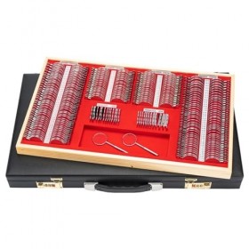 HEDUSA Étui à lentilles, équipement doptométrie de Haute qualité, Jante métallique Optique, Prisme, Ensemble de lentilles d