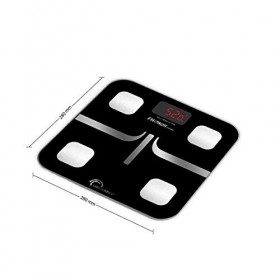 LITTLE BALANCE 8353 4 Classic impédancemètre connecté, Verre trempé, 180 kilograms, Noir