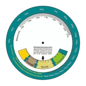 Calculatrice de roue portable IMC Indice de masse corporelle Calculatrice de roue simple face Mesure de poids et de hauteur C