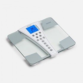 TANITA BC-587 Balance de Composition Corporelle Extra Stable Haute Capacité Plateforme Extra Large 9 Mesures Blanc