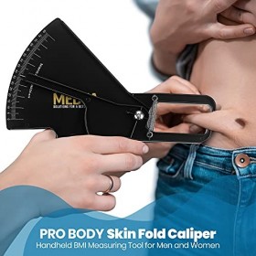 Pied à coulisse Pro Body Skin - Outil de mesure de lIMC - Mesure précise de la graisse pour homme et femme