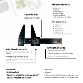 Slim Guide Adipomètre Pince À Plis Cutanés Kit Anthropométrie avec Pied À  Coulisse Anthropomètre, Mètre Ruban Anthrometrique