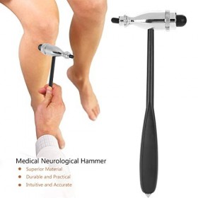 Marteau Réflexe Neurologique Médical Marteau à Percussion en Silicone et en Métal pour Soins de Santé pour Examen Neurologiqu