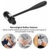 Marteau Réflexe Dexamen Neurologique, Marteau de Diagnostic Triangulaire Test de Percussion Tête en Silicone en Forme de T a