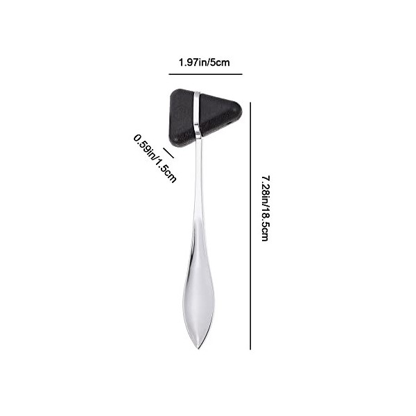 Marteau de réflexe neurologique triangulaire marteau à percussion marteau à tendon pratique pour chirurgiens et infirmières