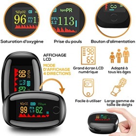 Oxymètre De Doigt - Oxymètre Saturomètre - Saturation Oxygène Doigt – Oxymètre De Pouls - Oxymètre Médical Certifié