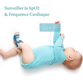 Oxymètre pour bébé, moniteur doxygène pour enfants, oxymètre de pouls numérique pédiatrique avec APP&PC en PDF et CSV pour s