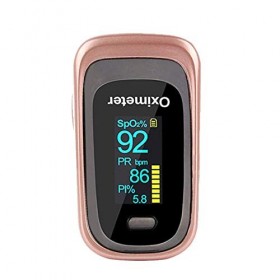 Oxymètre de pouls - Série MG Care Pro Nouvelles fonctions Modes Rat respiratoire, Spo2, PR avec lanière et sac Noir mystique