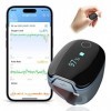 O2 Ring Oxymetre de Doigt, Moniteur dOxygène Bluetooth Portable Moniteur de Fréquence Cardiaque, Feedback de Vibration, Andr