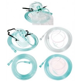 Tiga-Med Lot de 10 paires de lunettes à oxygène pour le nez sans DEHP - Douces et transparentes - Avec tube O2 de 210 cm