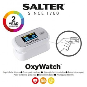Salter PX-100-EU Oxymètre Électronique de Pouls, Saturometre Oxymètre de Doigt Numérique, Capteur dOxygène, Ecran OLED Facil