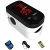 ChoiceMMed Home Use Fingertip Pulse Oximeter with Carrying Pouch ,Lanyard and 2 Batteries Black 