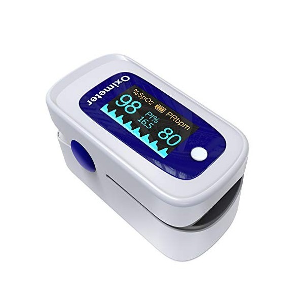 Oxymetre de doigt, Oxymètre saturomètre léger portable avec alarme,  Saturometre pour fréquence cardiaque, oxymetre de pouls a