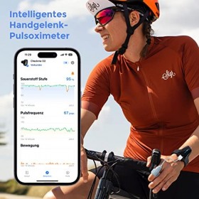 ViATOM Oxymètre de Pouls Bluetooth,Oxymètre avec Mode de Surveillance Continue, Moniteur dapnée du Sommeil Portable Oxymètre