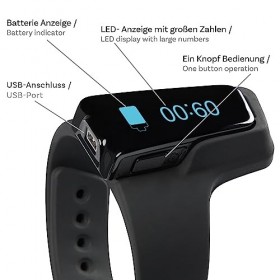 Pulox Checkme O2 Oxymètre de pouls intelligent au poignet avec capteur annulaire