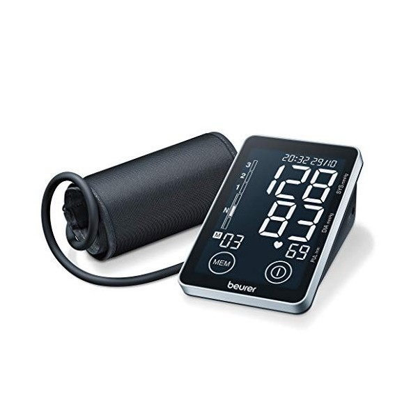 Beurer BM 58 Tensiomètre à bras avec interface USB, deux mémoires utilisateur de 60 mesures & PO 45 Oxymètre de pouls, mesure