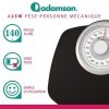 Adamson A25W Balance Pèse Personne Analogique - Nouveauté 2023 - Jusquà 180kg, Surface Antidérapante, Chiffres Extra Larges,