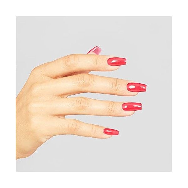 OPI Nail Lacquer - Vernis à Ongles classique - Charged Up Cherry - Couleur : rose rouge - Qualité Professionnelle - 15ml