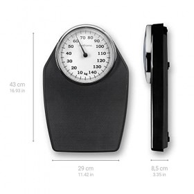 medisana PS 100 pèse personne mécanique jusquà 150 kg, pèse personne rétro analogique dans un design classique avec une gran
